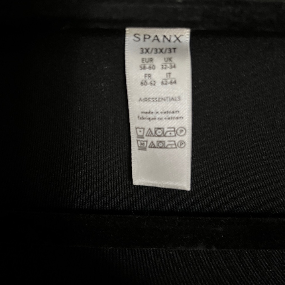 Spanx Air Essentials Black Long Sleeve Polo Shirt 3X - Picture 3 of 3